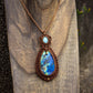 Larimar & Labradorite macrame necklace