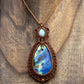Larimar & Labradorite macrame necklace