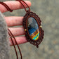 Labradorite macrame necklace