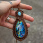 Larimar & Labradorite macrame necklace