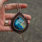 Labradorite macrame necklace