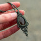~ affordables ~ Smoky Quartz macrame necklace