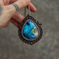 Labradorite macrame necklace