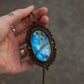 Labradorite macrame necklace