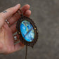 Labradorite macrame necklace