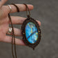 Labradorite macrame necklace