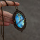 Labradorite macrame necklace