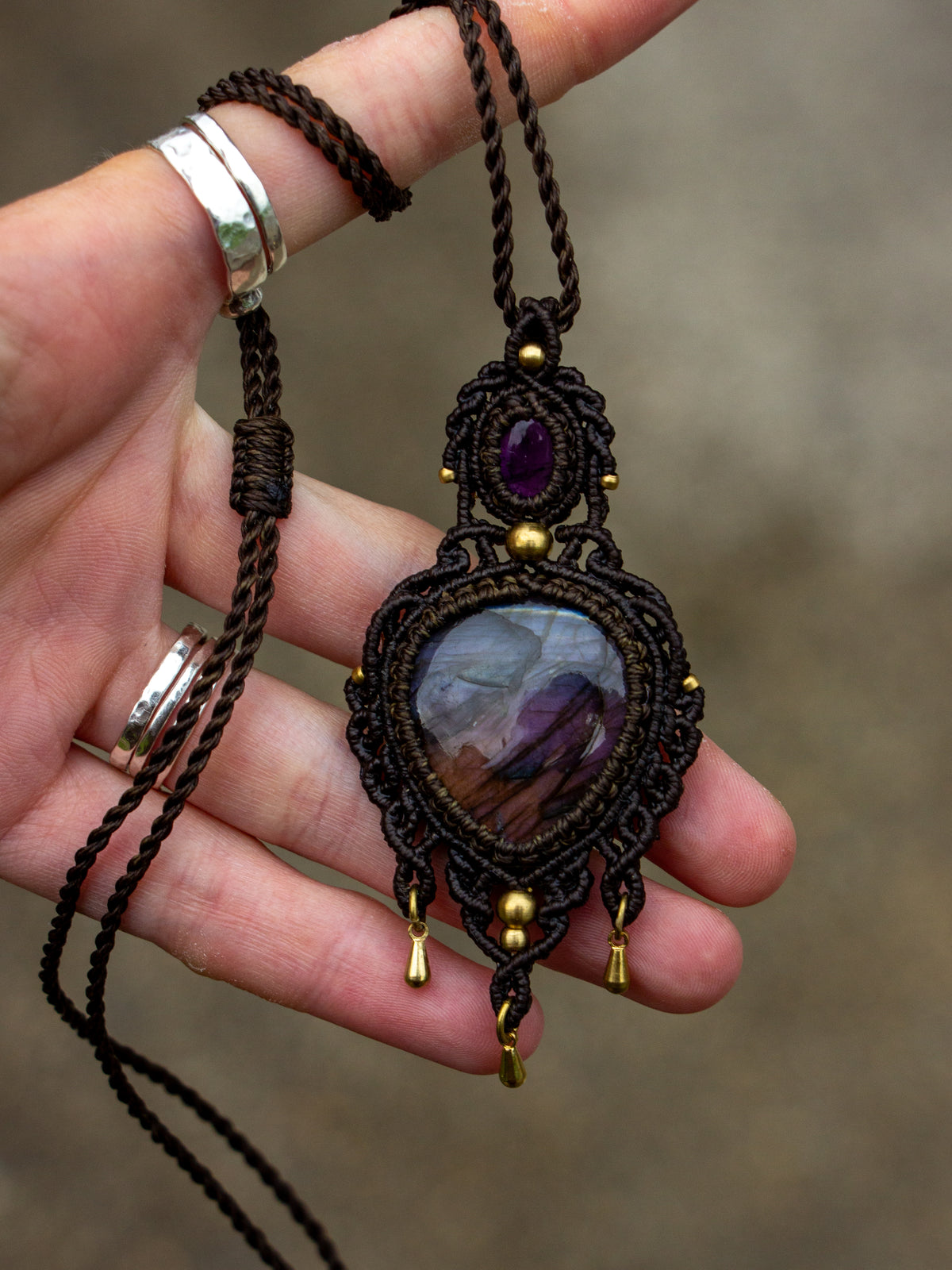 Labradorite & Amethyst necklace