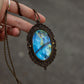 Labradorite macrame necklace