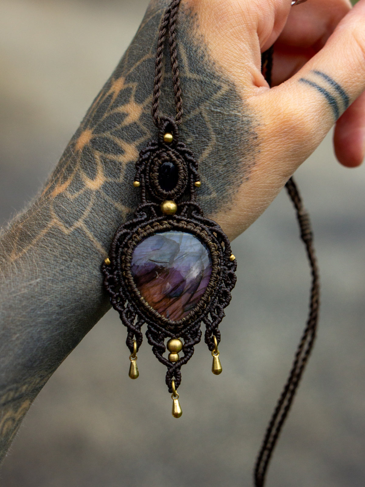 Labradorite & Amethyst necklace