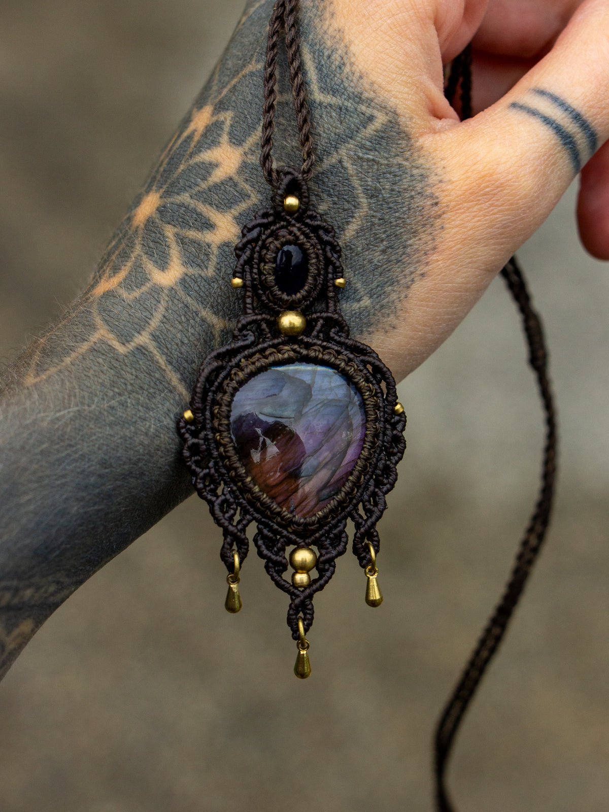Labradorite & Amethyst necklace