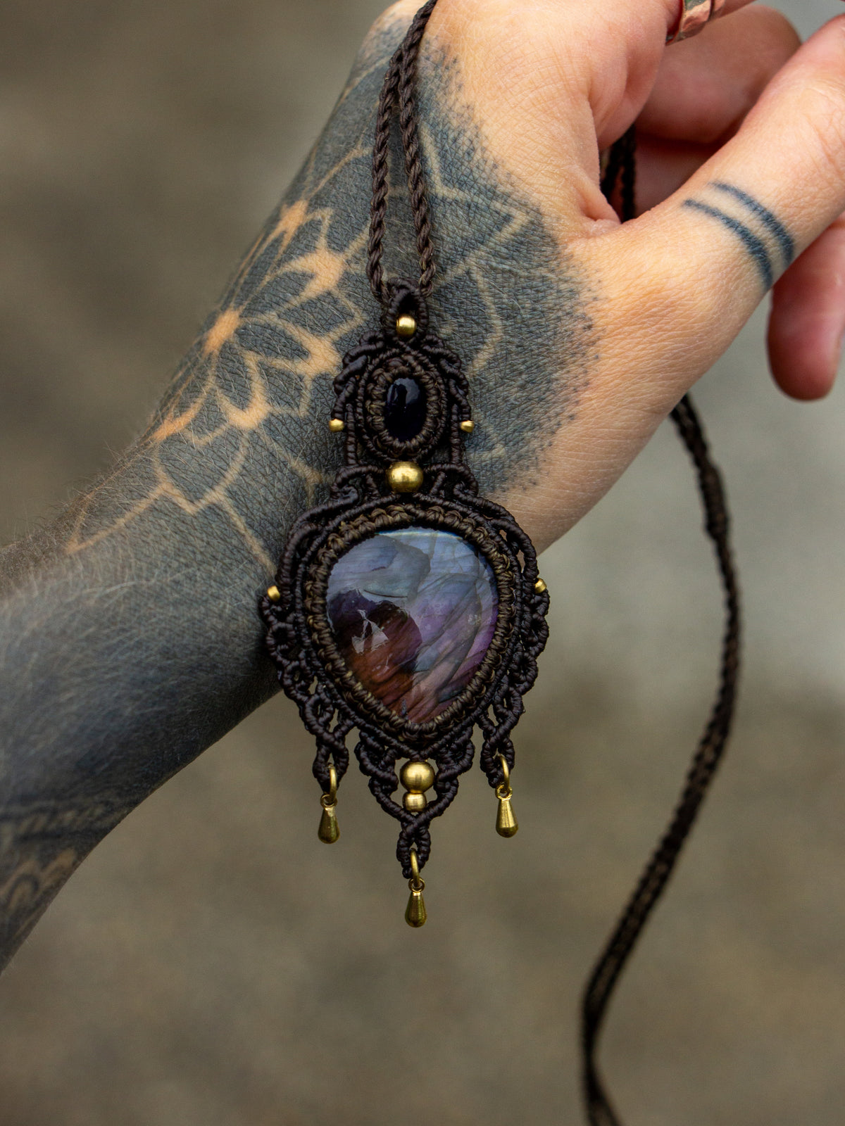 Labradorite & Amethyst necklace