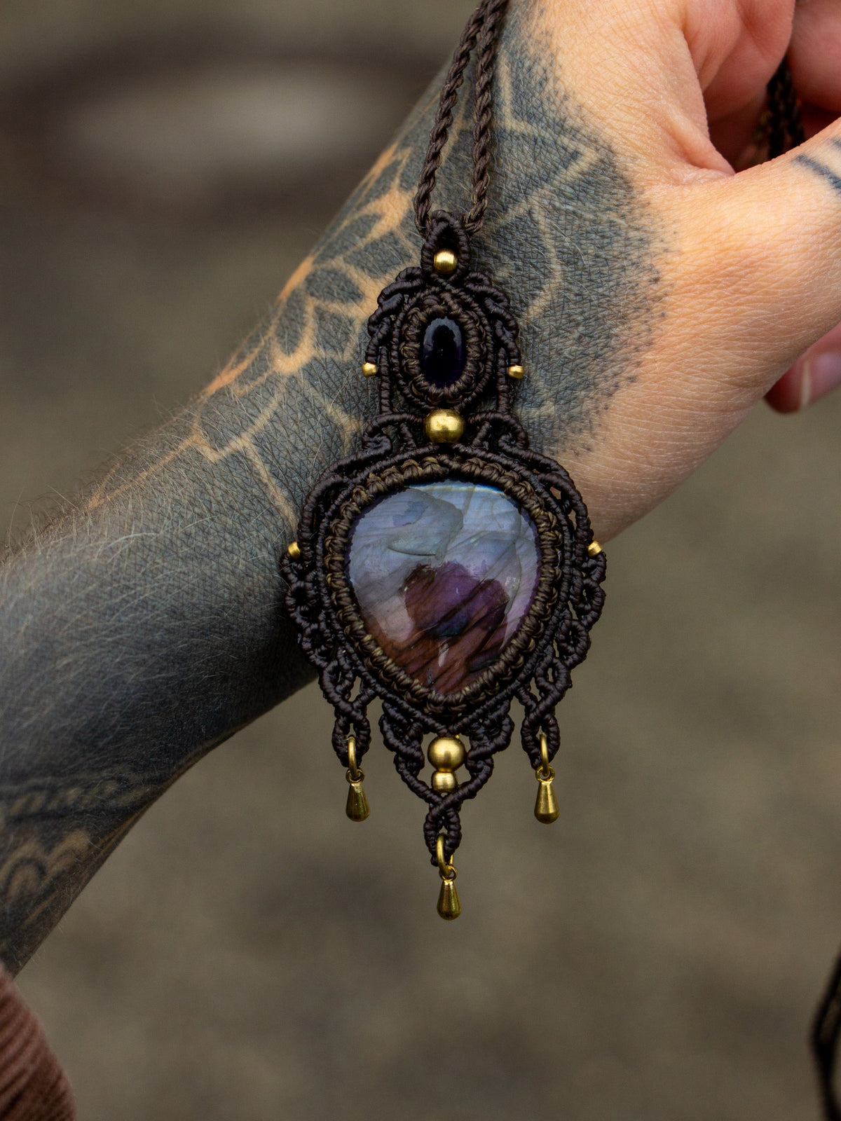 Labradorite & Amethyst necklace