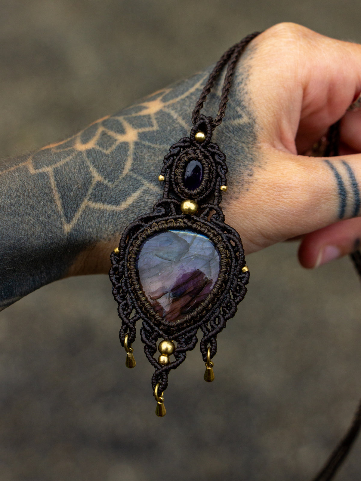 Labradorite & Amethyst necklace