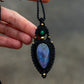 Labradorite & Malachite necklace