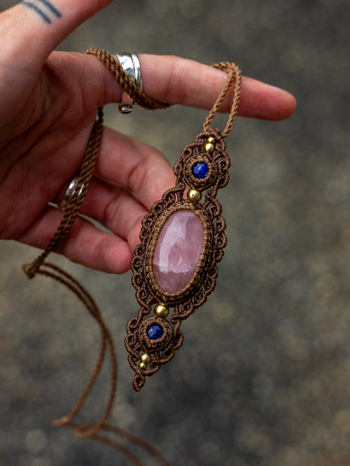 Rose Quartz & Lapis Lazuli necklace