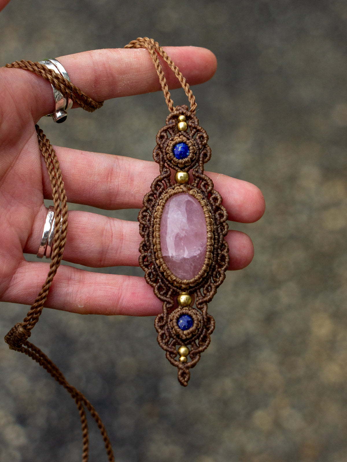 Rose Quartz & Lapis Lazuli necklace