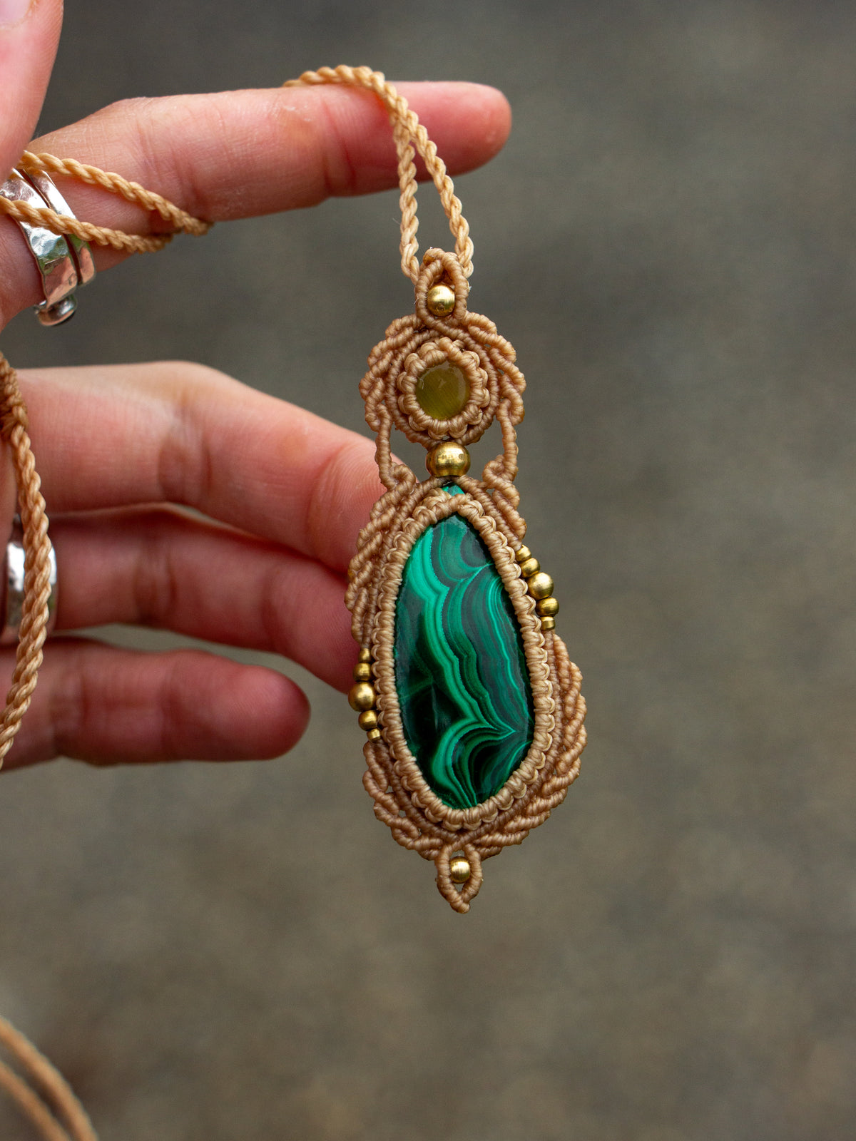 Malachite & Cat's Eye necklace