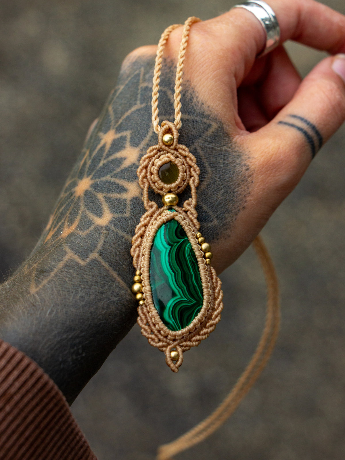 Malachite & Cat's Eye necklace
