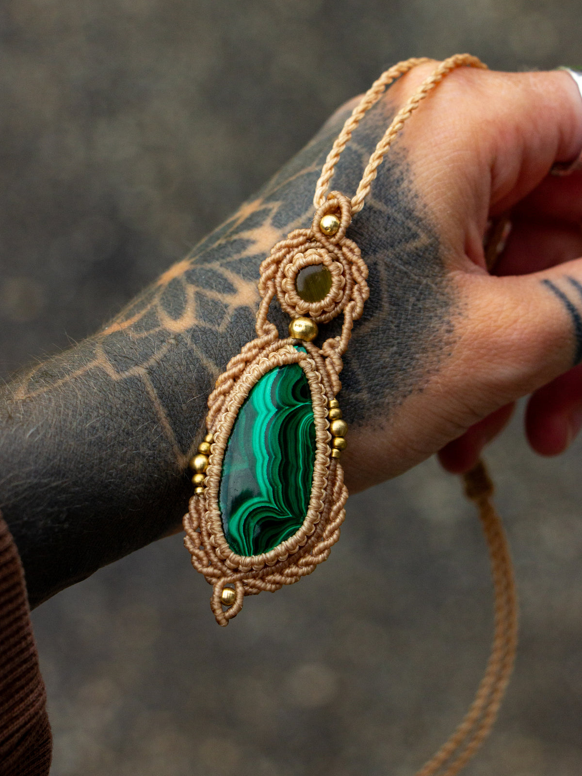 Malachite & Cat's Eye necklace