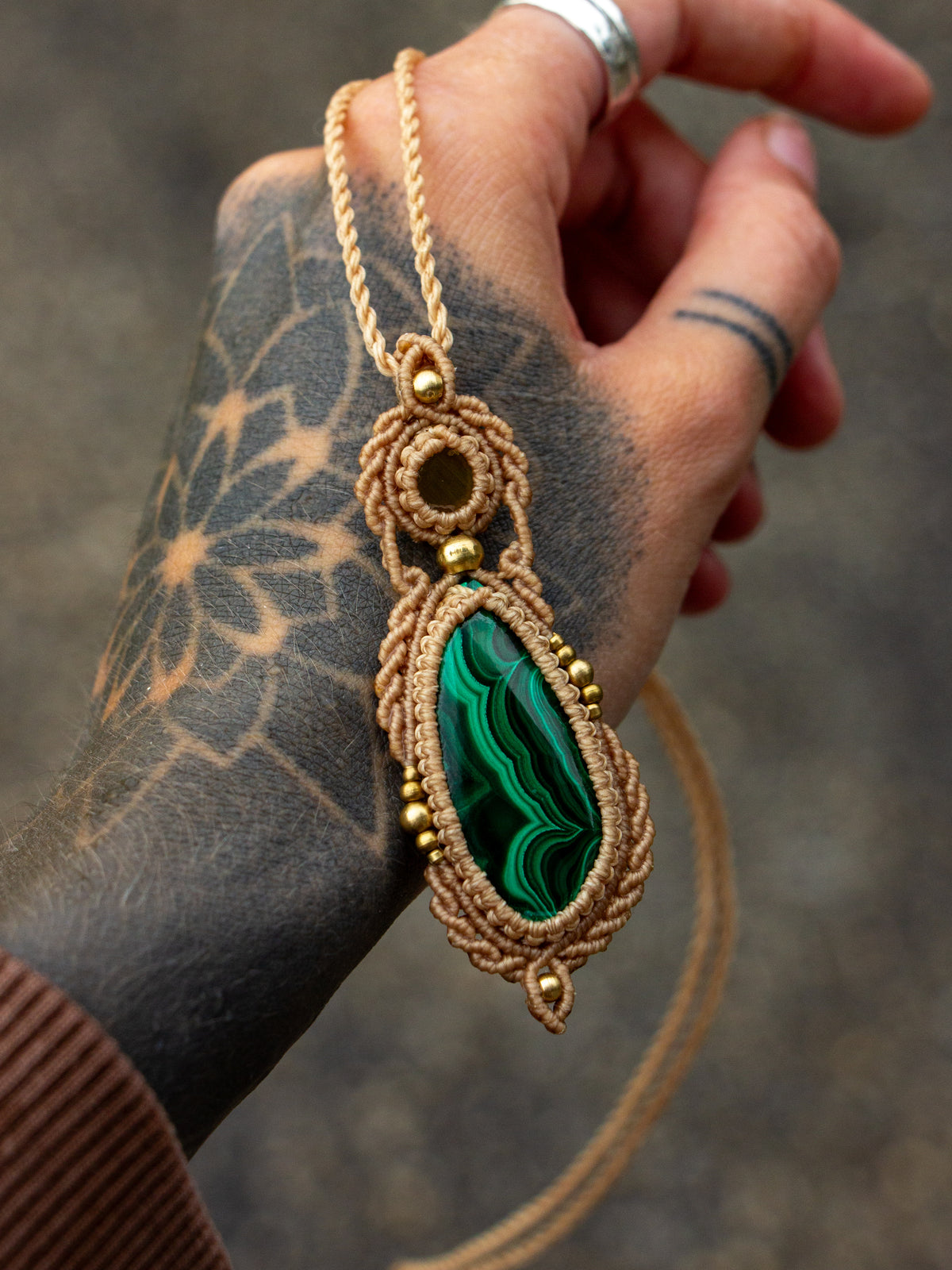 Malachite & Cat's Eye necklace