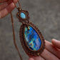 Larimar & Labradorite macrame necklace