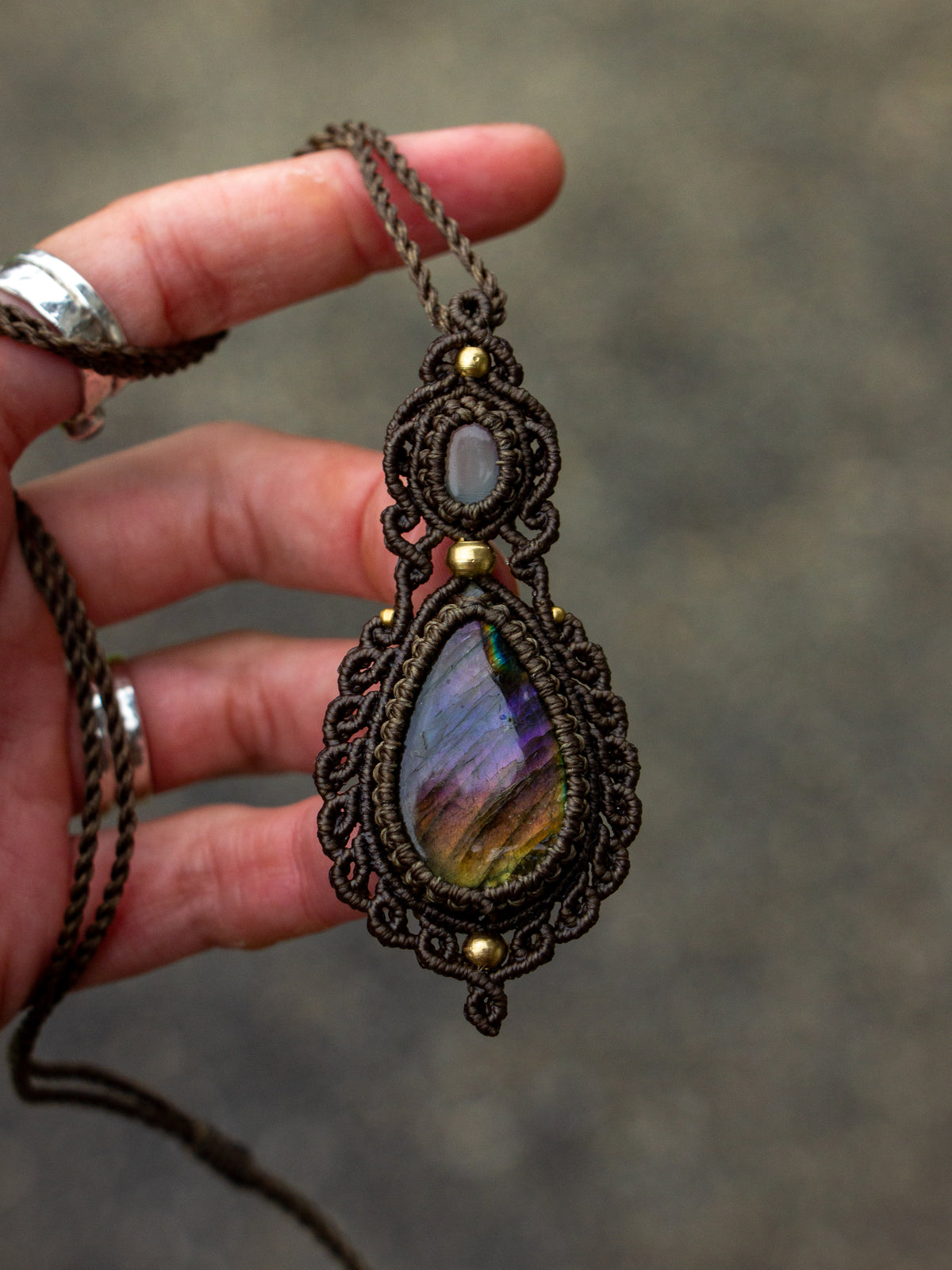 Labradorite & Cat's Eye necklace