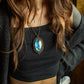 Labradorite macrame necklace