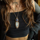 Lapis Lazuli & Rainbow Moonstone macrame necklace