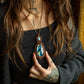 Larimar & Labradorite macrame necklace