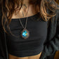 Labradorite macrame necklace