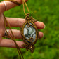 Moss Agate • macrame necklace