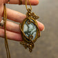 Moss Agate • macrame necklace
