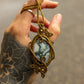 Moss Agate • macrame necklace