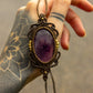 Amethyst • macrame necklace