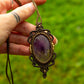 Amethyst • macrame necklace