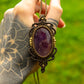 Amethyst • macrame necklace