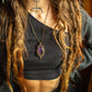 Amethyst • macrame necklace