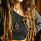 Amethyst • macrame necklace
