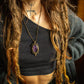 Amethyst • macrame necklace