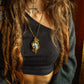 Moss Agate • macrame necklace