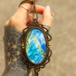 Labradorite • macrame necklace