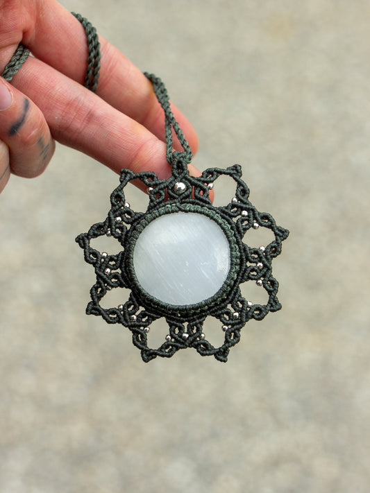 Selenite necklace