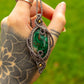 Chrysocolla Malachite • macrame necklace