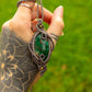 Chrysocolla Malachite • macrame necklace