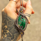 Chrysocolla Malachite • macrame necklace