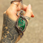 Chrysocolla Malachite • macrame necklace