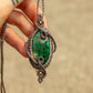 Chrysocolla Malachite • macrame necklace