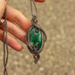 Chrysocolla Malachite • macrame necklace