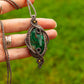Chrysocolla Malachite • macrame necklace